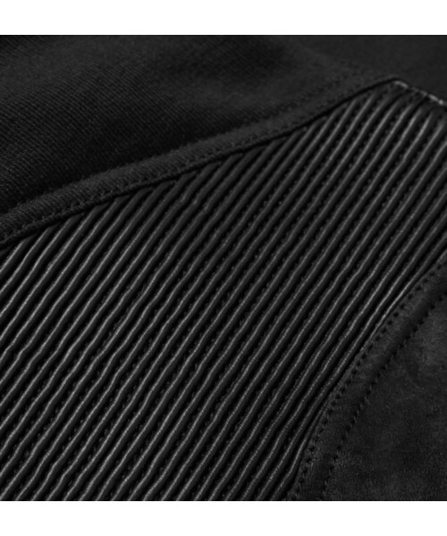 BALMAIN(バルマン)の「Balmain Slim-Fit Biker-Style Leather-Trimmed Cotton-Jersey Sweatpants(その他パンツ・メンズ・Black・S/M/L/XL)」の2枚目の写真