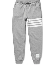 THOM BROWNE | Thom Browne Striped Cotton-Jersey Sweatpants(その他パンツ)