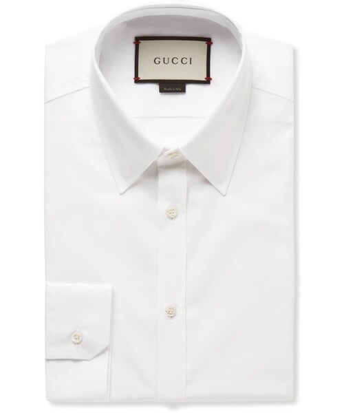 Gucci White Cotton-Poplin Shirt 