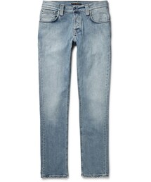 Nudie Jeans | Nudie Jeans Grim Tim Skinny-Fit Washed Organic Stretch-Denim Jeans(デニムパンツ)