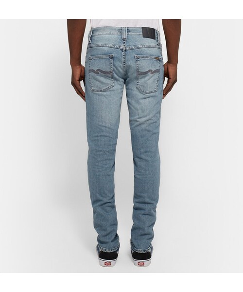 Nudie Jeans（ヌーディージーンズ）の「Nudie Jeans Grim Tim Skinny-Fit Washed Organic Stretch-Denim Jeans（デニムパンツ・メンズ・Blue・28W 32L/30W 32L/31W 32L/32W 32L/33W 32L/34W 32L/36W 32L/32W 34L/33W 34L/34W 34L/36W 34L/38W 34L）」の6枚目の写真