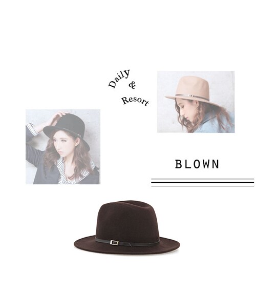 MOERY（モエリー）の「ベルト中折れハット（ハット・レディース・ベージュ/ブラウン/グレー/ブラック/キャメル・FREE）」の8枚目の写真