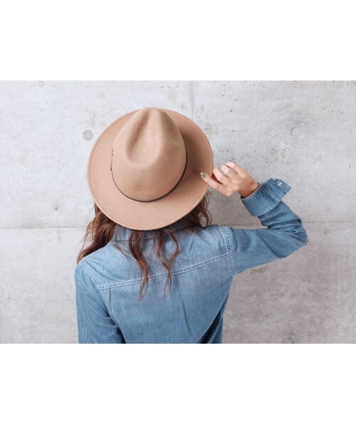 MOERY（モエリー）の「ベルト中折れハット（ハット・レディース・ベージュ/ブラウン/グレー/ブラック/キャメル・FREE）」の10枚目の写真