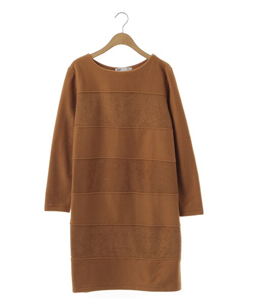 SEVENDAYS=SUNDAY（セブンデイズサンデイ）の「・切替ボーダーワンピース（ワンピース/ドレス・チャコールグレー/キャメル/ネイビー・M/L）」の2枚目の写真