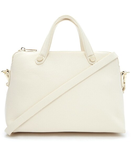 FOREVER 21(フォーエバー トゥエンティーワン)の「FOREVER 21 Textured Faux Leather Satchel(ショルダーバッグ・レディース・Black/Beige・One size)」の2枚目の写真
