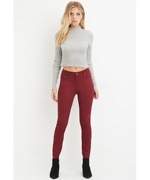 FOREVER 21（フォーエバー トゥエンティーワン）の「FOREVER 21 Contemporary Classic Skinny Jeans（デニムパンツ・レディース・Black/Red/Green・24/25/26/27/28/29/30）」の3枚目の写真
