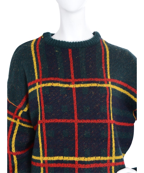 jouetie（ジュエティ）の「チェックニットプルオーバー（トップス・レディース・オフホワイト/レッド/ダークグリーン）」の11枚目の写真