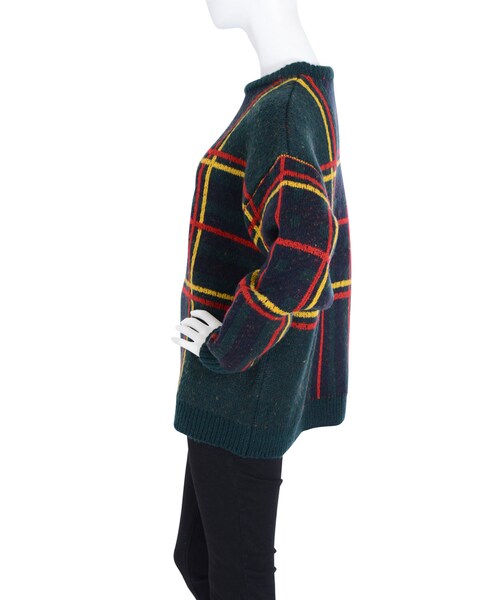 jouetie（ジュエティ）の「チェックニットプルオーバー（トップス・レディース・オフホワイト/レッド/ダークグリーン）」の9枚目の写真