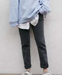 DHOLIC | 裏起毛ストレートコットンパンツ(その他パンツ)