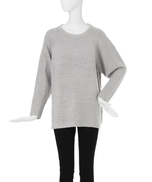 MURUA（ムルーア）の「【FEMININE】ブークレソフトニットプルオーバー（トップス・レディース・ホワイト/グレー・F）」の2枚目の写真