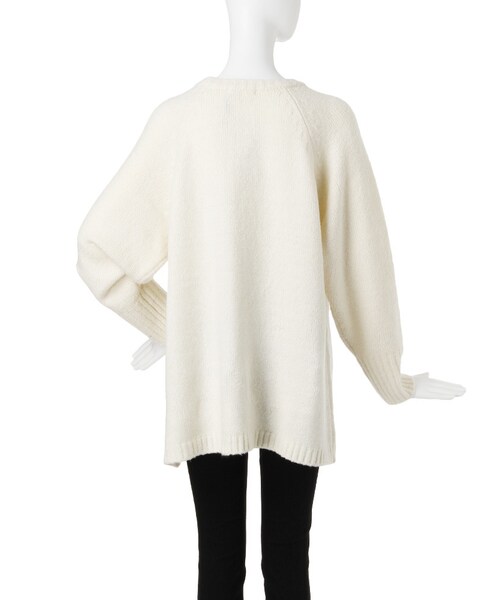 MURUA（ムルーア）の「【FEMININE】ブークレソフトニットプルオーバー（トップス・レディース・ホワイト/グレー・F）」の5枚目の写真