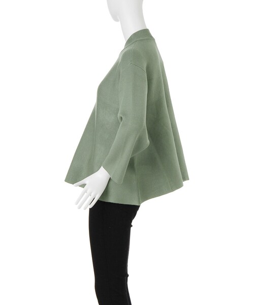 MURUA（ムルーア）の「【MODE】Aラインスタンドネックニットプルオーバー（トップス・レディース・ホワイト/グレー/ピンク/カーキ・F）」の6枚目の写真