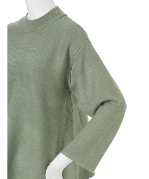 MURUA（ムルーア）の「【MODE】Aラインスタンドネックニットプルオーバー（トップス・レディース・ホワイト/グレー/ピンク/カーキ・F）」の9枚目の写真