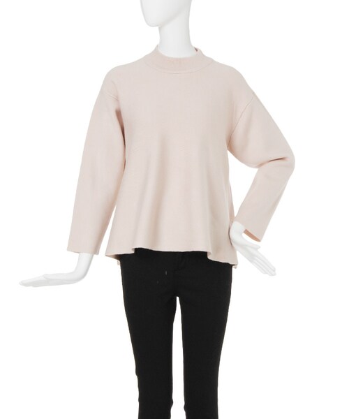 MURUA（ムルーア）の「【MODE】Aラインスタンドネックニットプルオーバー（トップス・レディース・ホワイト/グレー/ピンク/カーキ・F）」の4枚目の写真