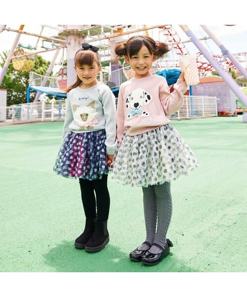 apres les cours（アプレレクール）の「◎lovely cat&dalmatianインターシャセーター（トップス・キッズ・グレー/ピンク・80/90/100/110/120/130/140）」の11枚目の写真