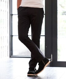 SABLE CLUTCH | PINSTRIPE STRETCH SLACKS(スラックス)
