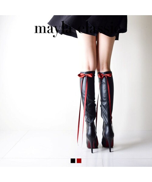 Mayla Classic マイラクラシック の Mayla Classic レティシア 11 5cm ロングブーツ ブーツ Wear