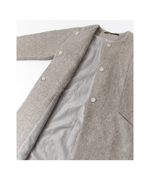 KBF（ケイビーエフ）の「KBF+ カットソーノーカラーコート（ジャケット/アウター・レディース・BEIGE/CAMEL/BLACK・one）」の14枚目の写真