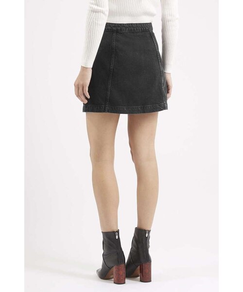 TOPSHOP（トップショップ）の「Petite black denim skirt（スカート・レディース・Black・0）」の5枚目の写真