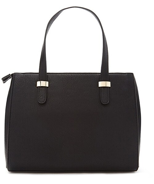 FOREVER 21(フォーエバー トゥエンティーワン)の「FOREVER 21 Pebbled Faux Leather Satchel(ショルダーバッグ・レディース・Black/Brown・One size)」の1枚目の写真