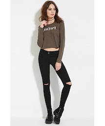 FOREVER 21 | FOREVER 21 Distressed Skinny Jeans(デニムパンツ)