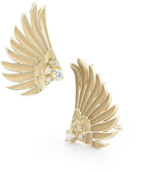MIZUKI（ミズキ）の「Mizuki Small 14k Diamond Wing Earrings（ピアス