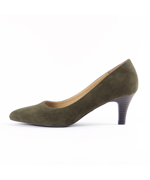 ORiental TRaffic（オリエンタルトラフィック）の「ポインテッドベロアパンプス（シューズ・レディース・ブラック/キャメル/カーキ/レッド・34/35/36/37/38/39/40/41/42）」の5枚目の写真