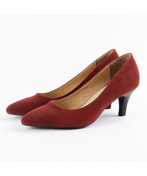 ORiental TRaffic（オリエンタルトラフィック）の「ポインテッドベロアパンプス（シューズ・レディース・ブラック/キャメル/カーキ/レッド・34/35/36/37/38/39/40/41/42）」の4枚目の写真