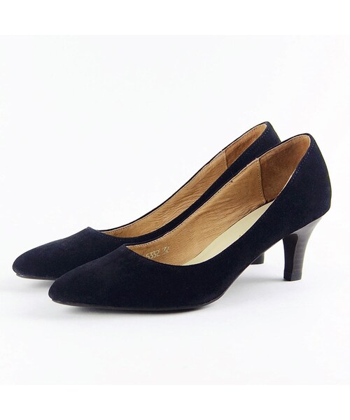 ORiental TRaffic（オリエンタルトラフィック）の「ポインテッドベロアパンプス（シューズ・レディース・ブラック/キャメル/カーキ/レッド・34/35/36/37/38/39/40/41/42）」の2枚目の写真