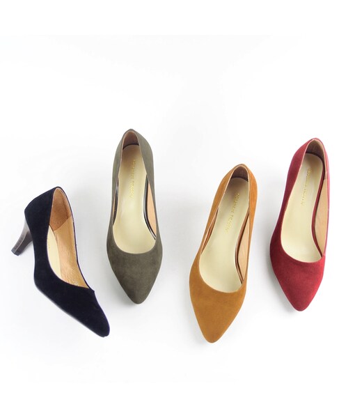 ORiental TRaffic（オリエンタルトラフィック）の「ポインテッドベロアパンプス（シューズ・レディース・ブラック/キャメル/カーキ/レッド・34/35/36/37/38/39/40/41/42）」の11枚目の写真