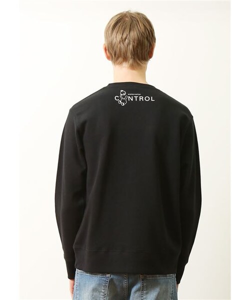 Design Tshirts Store graniph（デザイン　ティーシャツ　ストア　グラニフ）の「ベーシック ロング スリーブ スウェット (ウォーターカラー コントロール ベア)（トップス・ブラック・SS/S/M/L）」の8枚目の写真