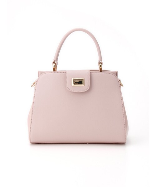 Honeys(ハニーズ)の「PVCプレート付Bag(バッグ・レディース・クロ/ピンク/モカ/ベージュ・F)」の1枚目の写真