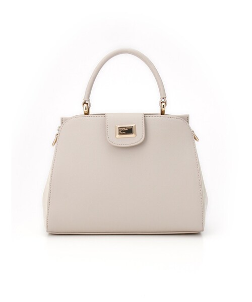 Honeys(ハニーズ)の「PVCプレート付Bag(バッグ・レディース・クロ/ピンク/モカ/ベージュ・F)」の4枚目の写真