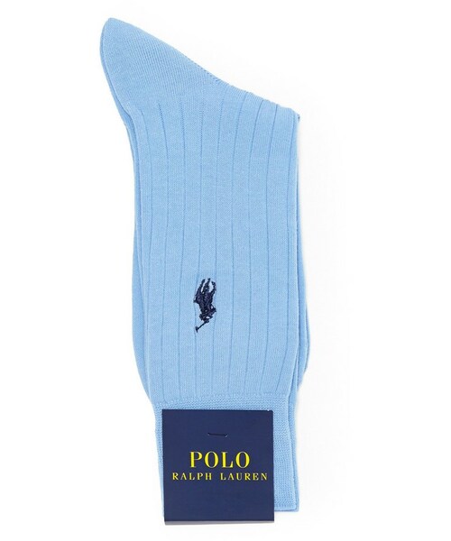 POLO RALPH LAUREN(ポロ ラルフ ローレン)の「Polo Ralph Lauren Ribbed Cotton-Blend Socks(ソックス/靴下・メンズ・Blue・EU 39/42/EU 43/46)」の4枚目の写真