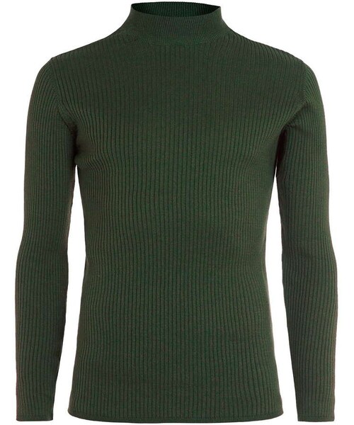 TOPMAN（トップマン）の「Forest Green Wide Rib Turtle Neck Jumper（ニット/セーター・メンズ・Green・XXS/XS/S/M/L/XL）」の2枚目の写真