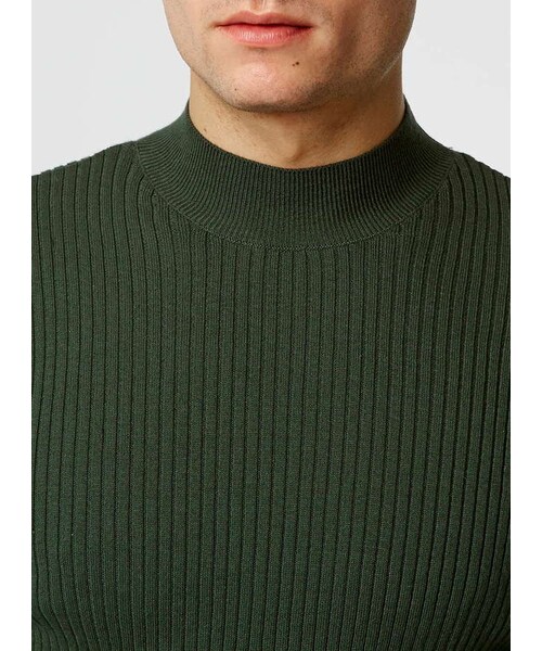 TOPMAN（トップマン）の「Forest Green Wide Rib Turtle Neck Jumper（ニット/セーター・メンズ・Green・XXS/XS/S/M/L/XL）」の3枚目の写真
