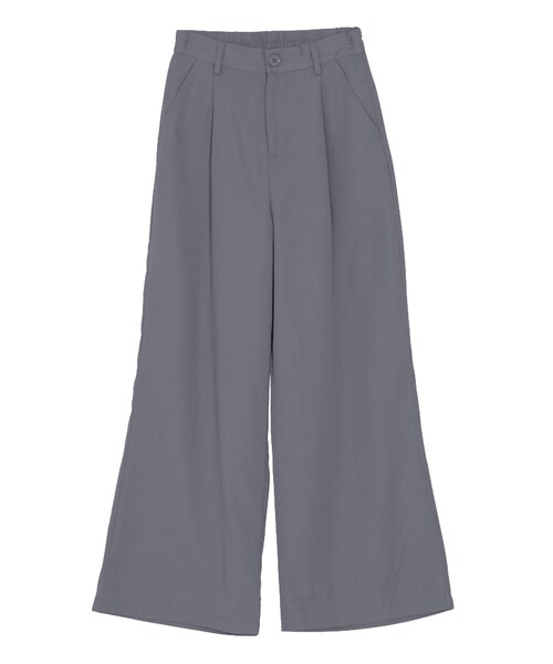 EVRIS（エヴリス）の「T/Rワイドパンツ（パンツ・レディース・グレー/ブラック/ベージュ・F）」の2枚目の写真