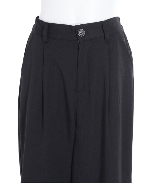 EVRIS（エヴリス）の「T/Rワイドパンツ（パンツ・レディース・グレー/ブラック/ベージュ・F）」の10枚目の写真