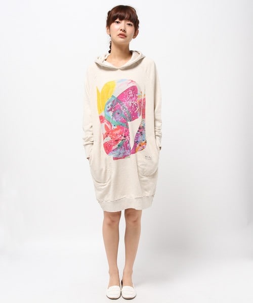 FRAPBOIS（フラボア）の「FRAPBOIS×Down'sTown（ワンピース・レディース・グレー/オートミール・1）」の6枚目の写真