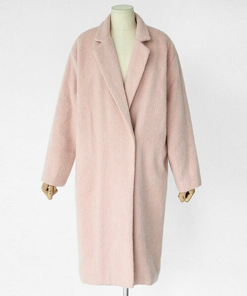 DHOLIC（ディーホリック）の「オーバーサイズチェスターコート（チェスターコート・レディース・グレー/ディープグリーン/ピンク/レッド/ブラック・FREE）」の4枚目の写真