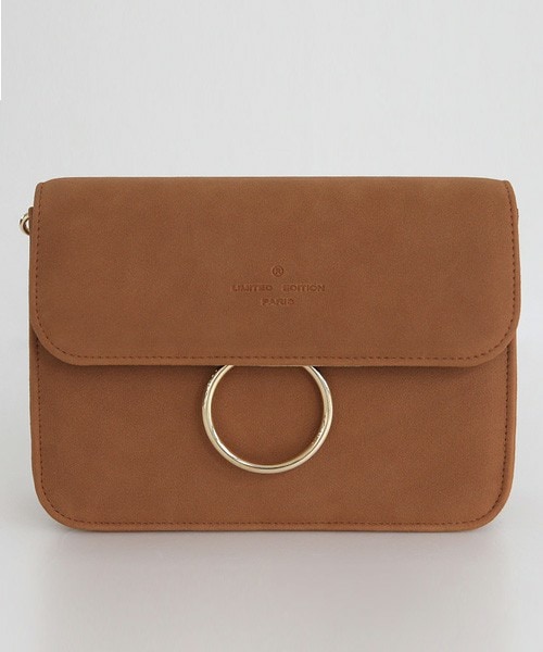 DHOLIC（ディーホリック）の「ゴールドリングスクエアー2WAYバッグ（ショルダーバッグ・レディース・グレー/キャメル/ブラック・ONE）」の3枚目の写真