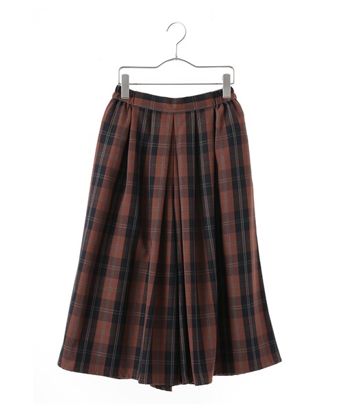 earth music&ecology(アースミュージックアンドエコロジー)の「チェックガウチョパンツ(パンツ・ブラック/ブラウン/Black Watch Green/ウィンドペンネイビー/グレンチェック・F)」の3枚目の写真
