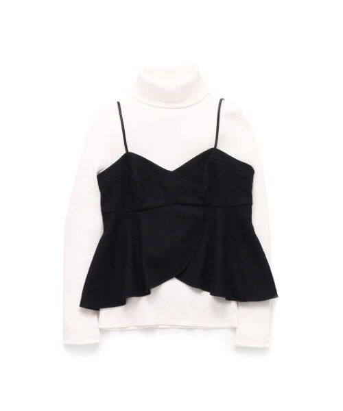 SNIDEL（スナイデル）の「ビスチェ付きカットトップス（カットソー・レディース・WHT/DGRY/BLK・F）」の4枚目の写真