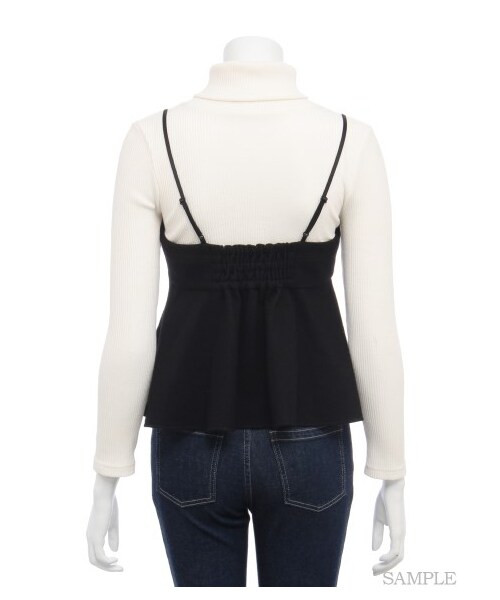 SNIDEL（スナイデル）の「ビスチェ付きカットトップス（カットソー・レディース・WHT/DGRY/BLK・F）」の5枚目の写真