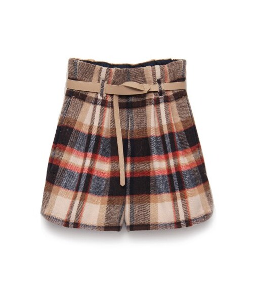 SNIDEL(スナイデル)の「ウエストギャザーショートパンツ(ショートパンツ・レディース・CHECK/MIX/BLK・0/1)」の4枚目の写真