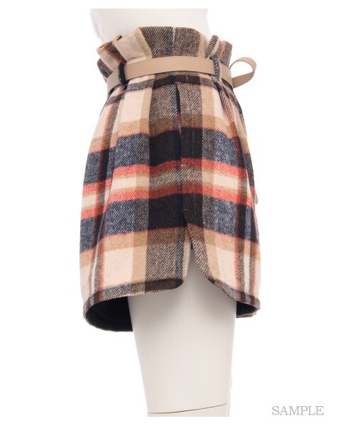 SNIDEL(スナイデル)の「ウエストギャザーショートパンツ(ショートパンツ・レディース・CHECK/MIX/BLK・0/1)」の6枚目の写真
