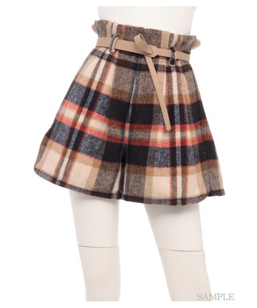 SNIDEL(スナイデル)の「ウエストギャザーショートパンツ(ショートパンツ・レディース・CHECK/MIX/BLK・0/1)」の10枚目の写真