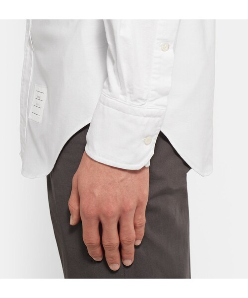 THOM BROWNE（トムブラウン）の「Thom Browne Slim-Fit Button-Down Collar Cotton Oxford Shirt（シャツ/ブラウス・メンズ・White・0/1/2/3/4/5）」の5枚目の写真