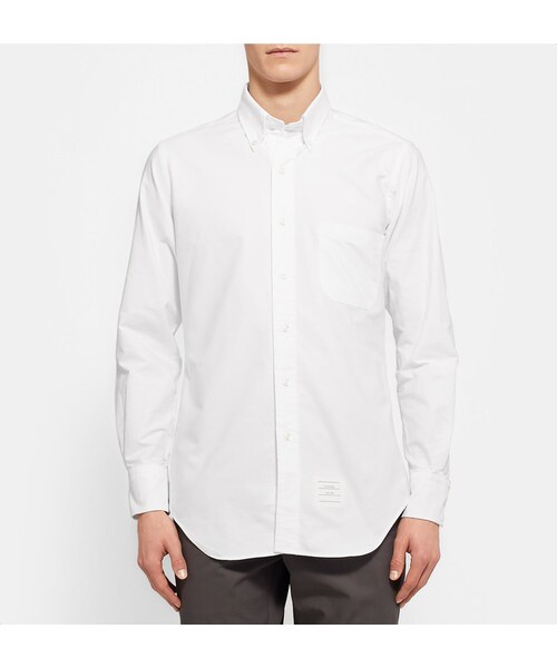 THOM BROWNE（トムブラウン）の「Thom Browne Slim-Fit Button-Down Collar Cotton Oxford Shirt（シャツ/ブラウス・メンズ・White・0/1/2/3/4/5）」の6枚目の写真