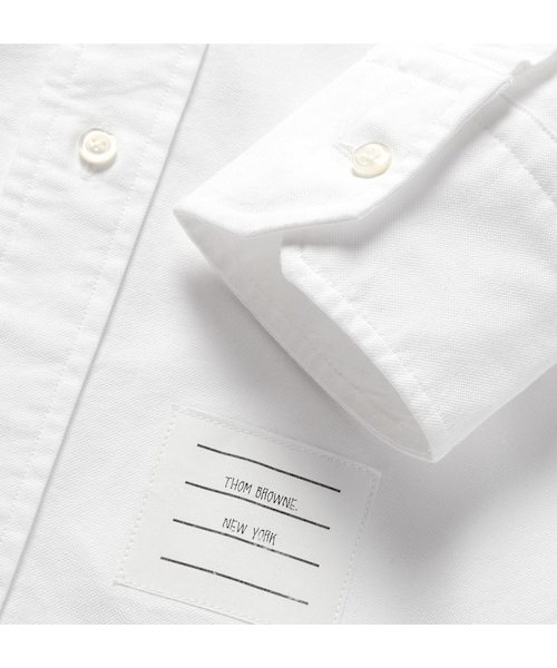 THOM BROWNE（トムブラウン）の「Thom Browne Slim-Fit Button-Down Collar Cotton Oxford Shirt（シャツ/ブラウス・メンズ・White・0/1/2/3/4/5）」の4枚目の写真